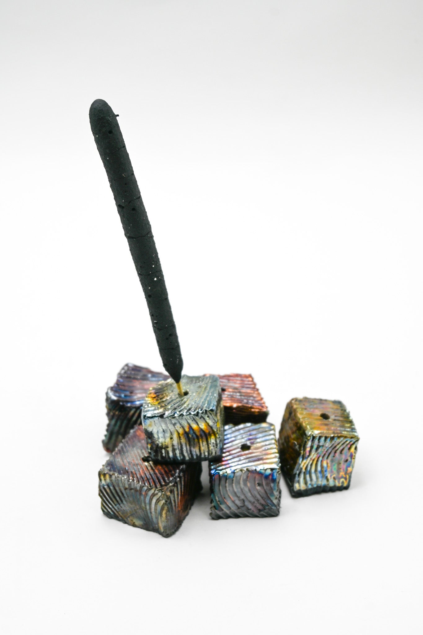 Raku Fired Incense Holder 008