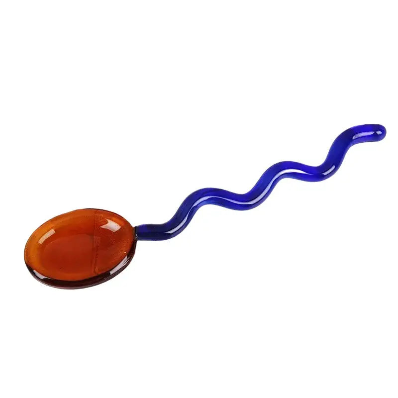 Wiggly Glass Spoons