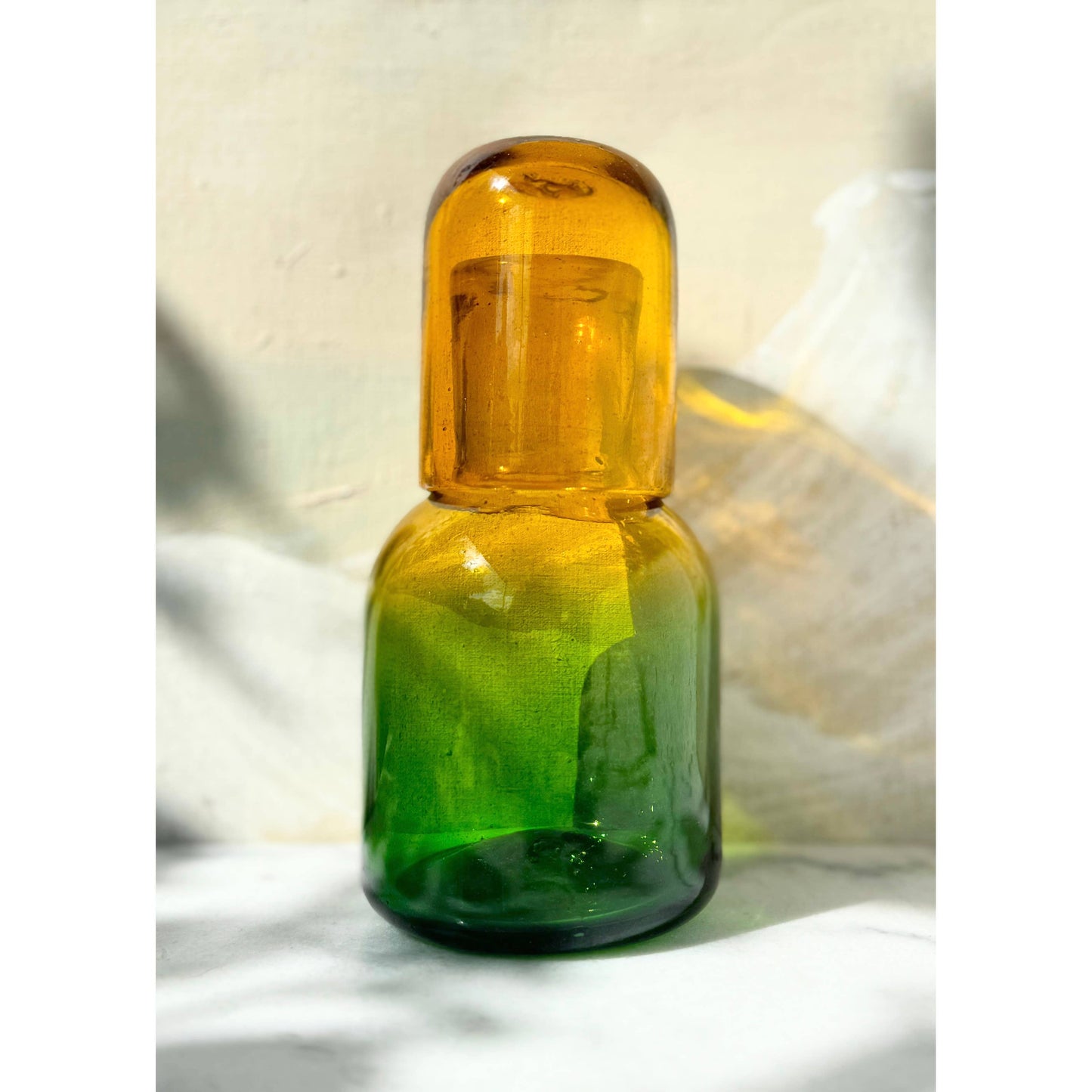Glass Carafe Bottle Set - For Bar or Nightstand