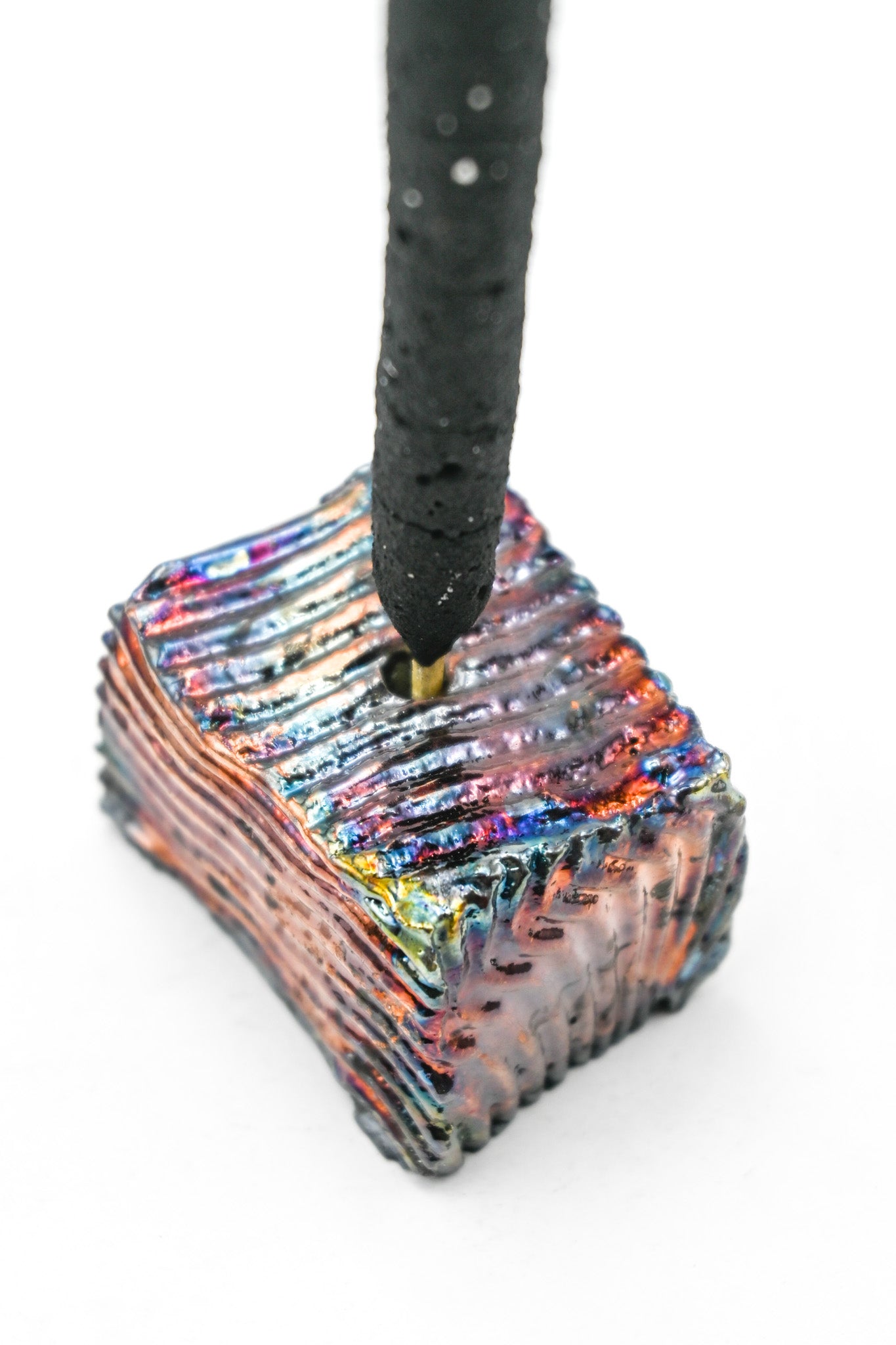 Raku Fired Incense Holder 008