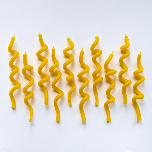Beeswax Birthday Candles - Singles