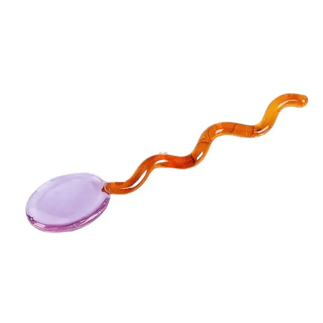 Wiggly Glass Spoons