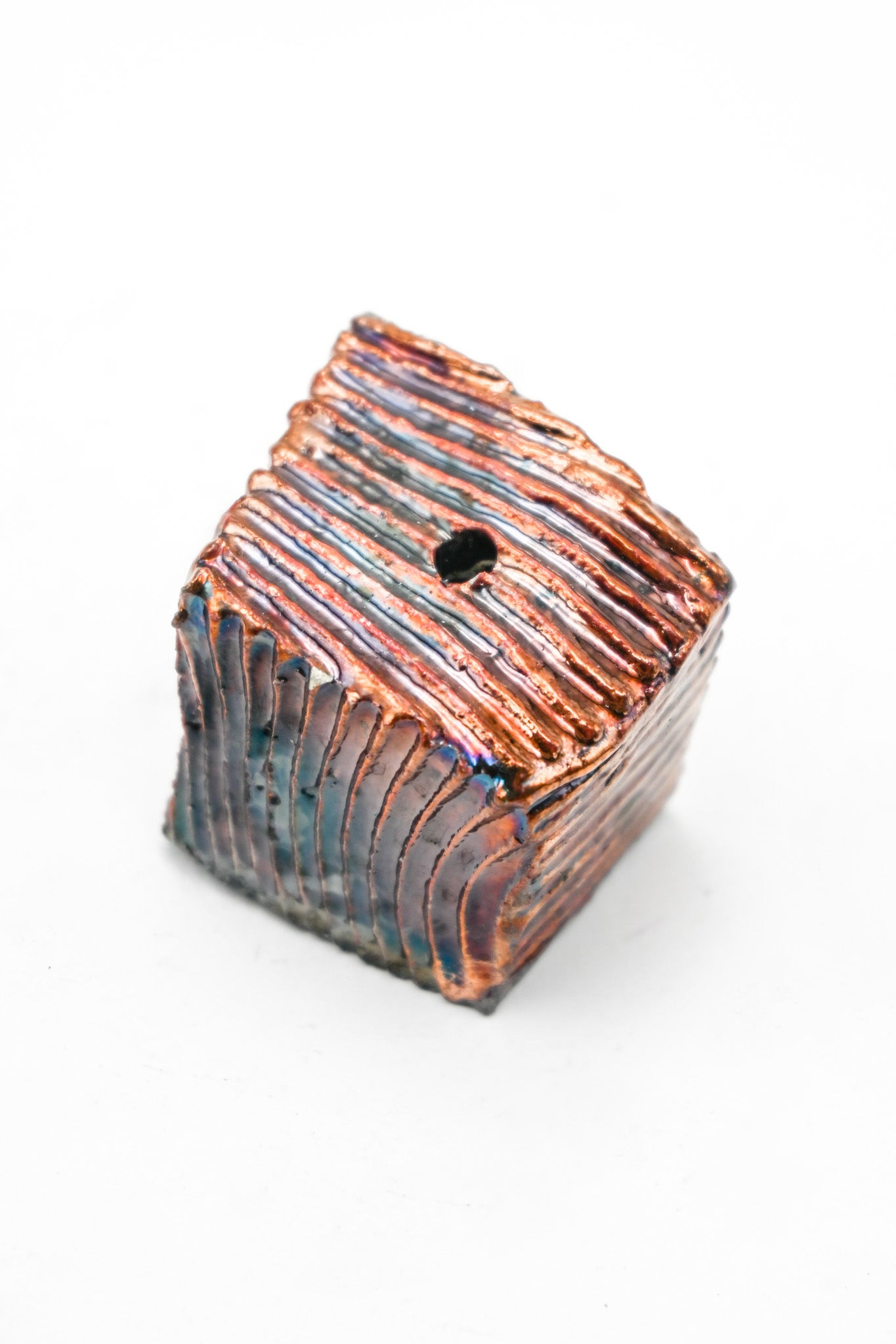 Raku Fired Incense Holder 008