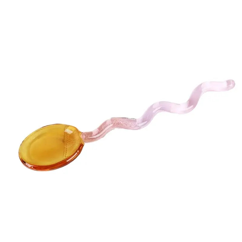 Wiggly Glass Spoons