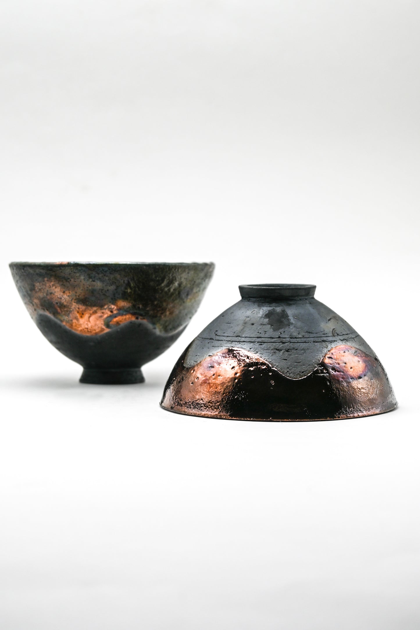 Raku Fired Mini Bowl 005