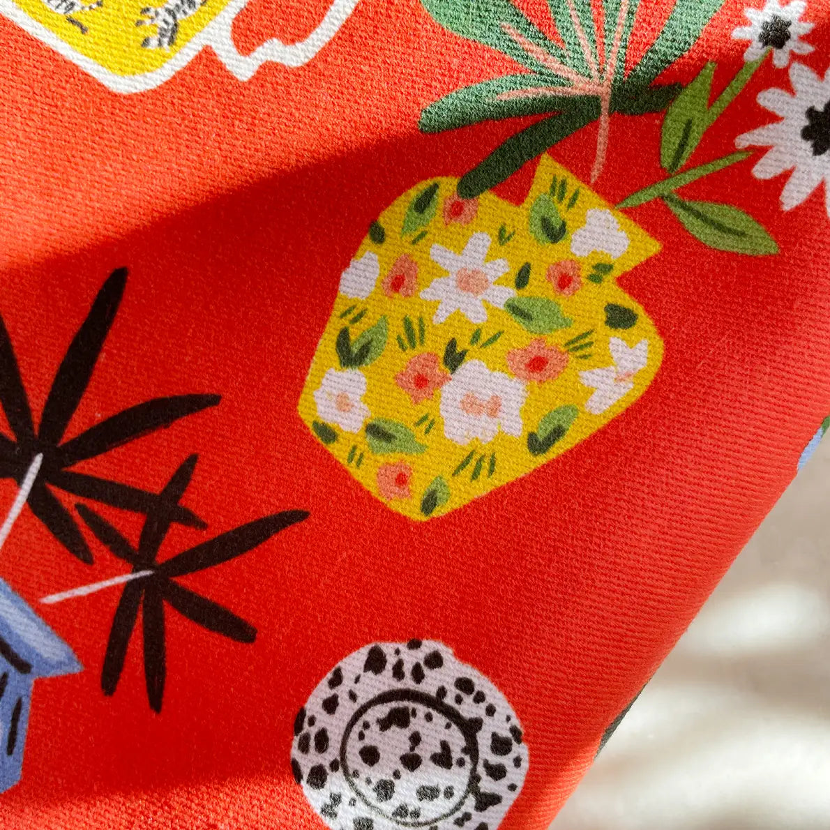 Tea Towel with Embroidered Detail