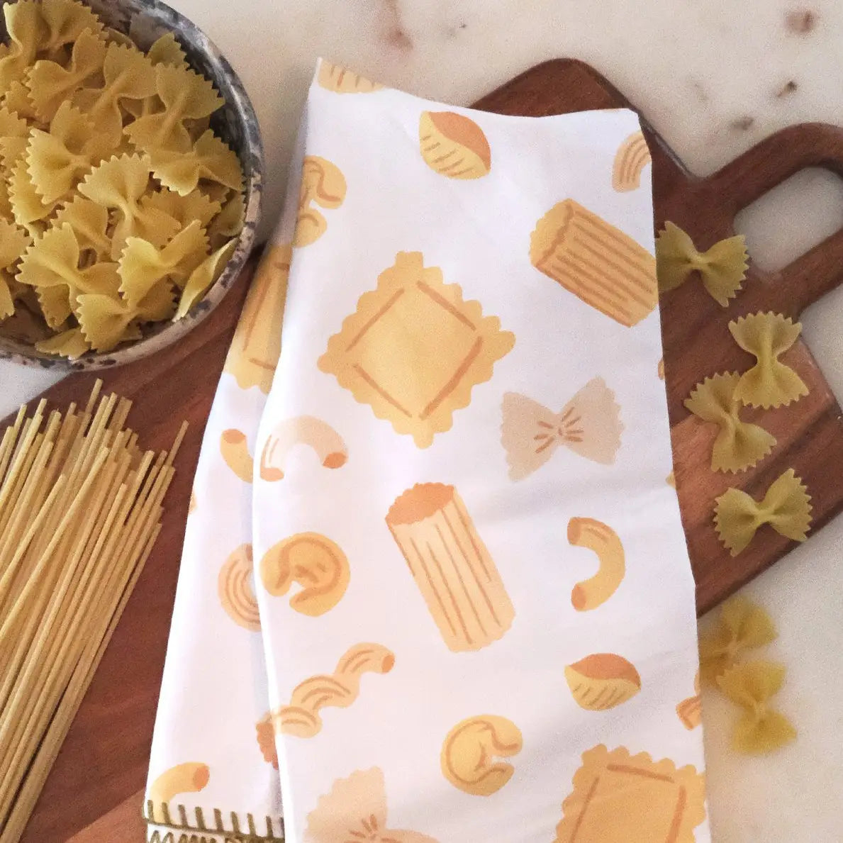 Tea Towel with Embroidered Detail