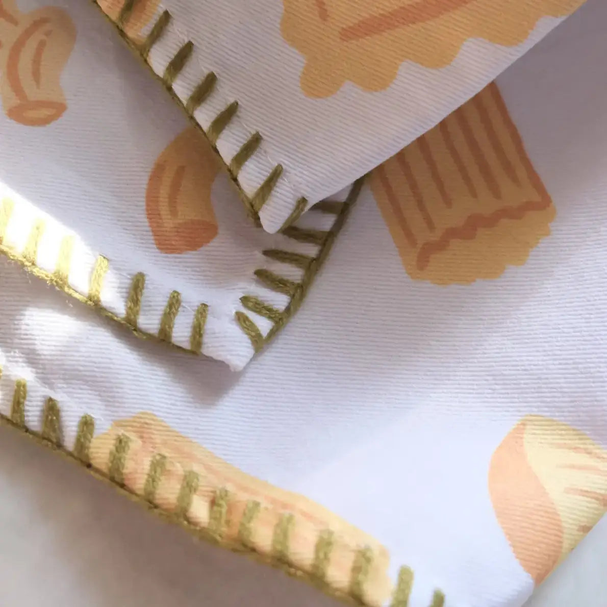 Tea Towel with Embroidered Detail