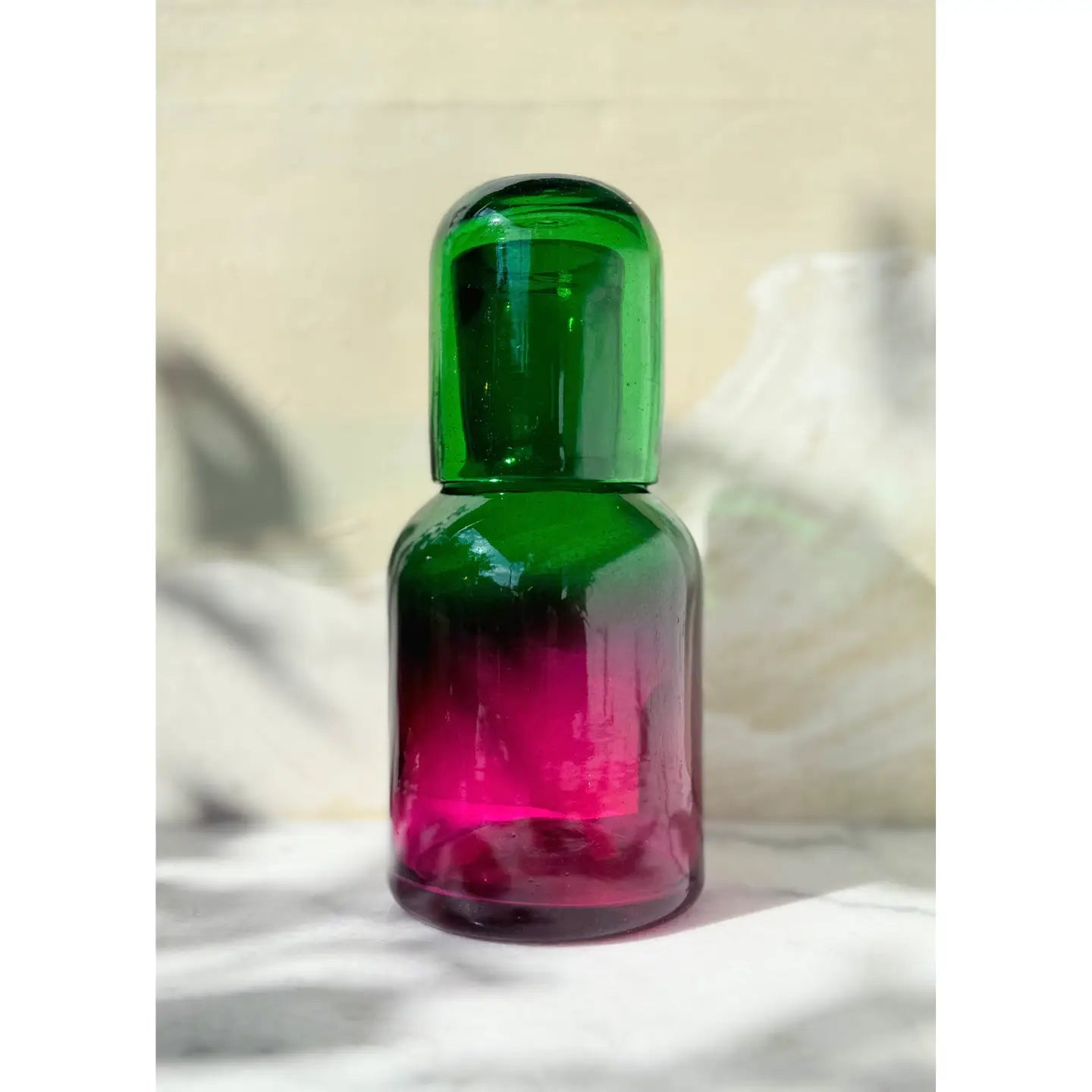 Glass Carafe Bottle Set - For Bar or Nightstand