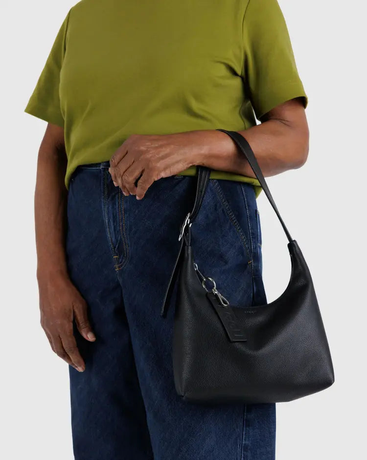 BAGGU Mini Recycled Leather Shoulder Bag