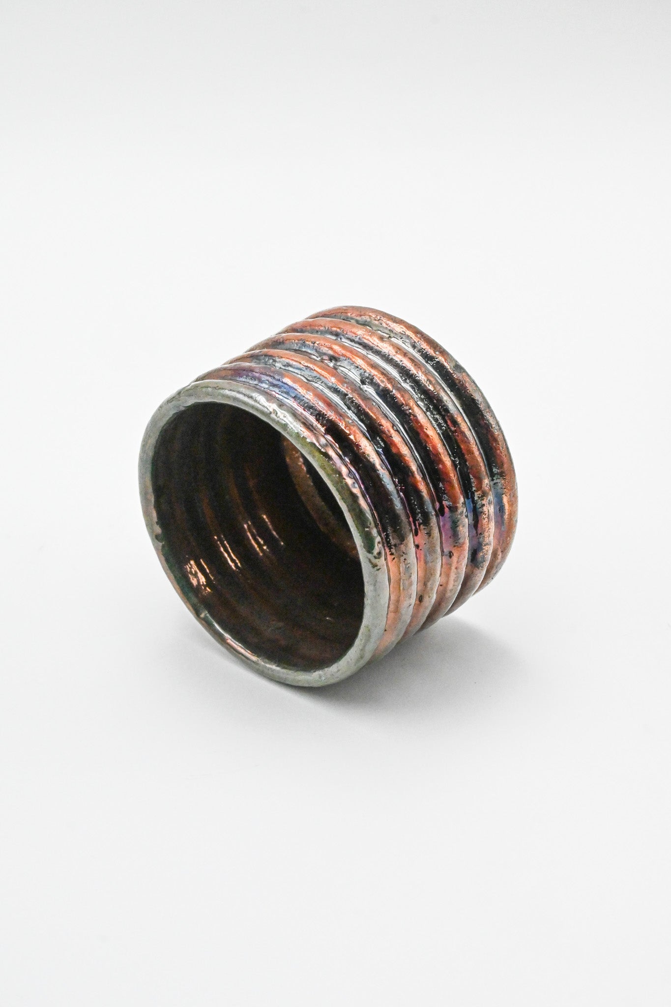 Raku Fired Mini Planter 003