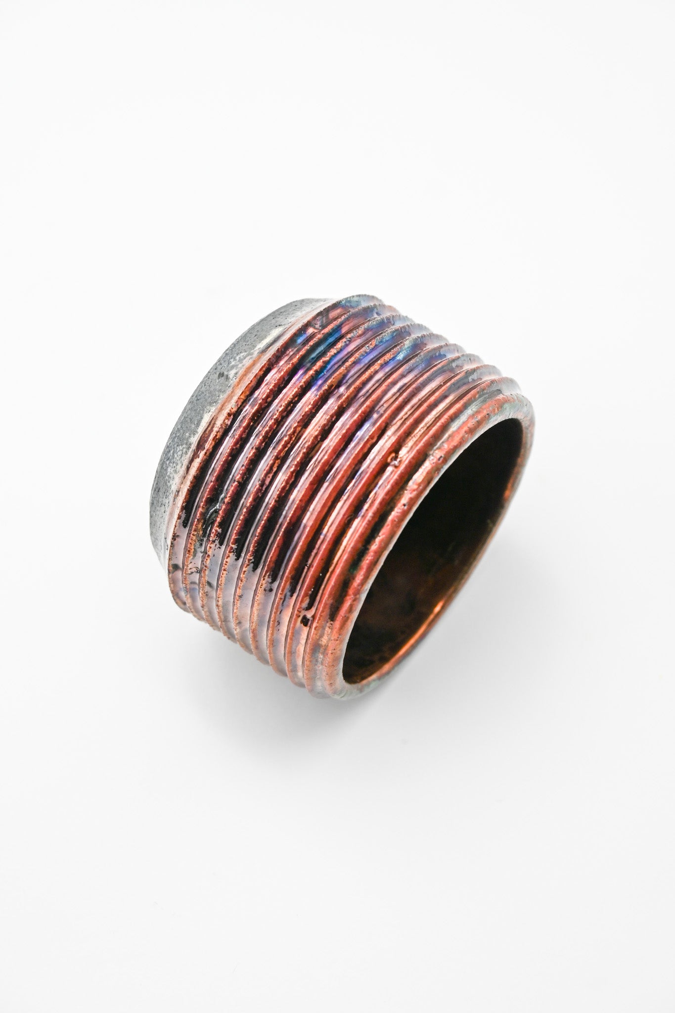Raku Fired Mini Planter 002