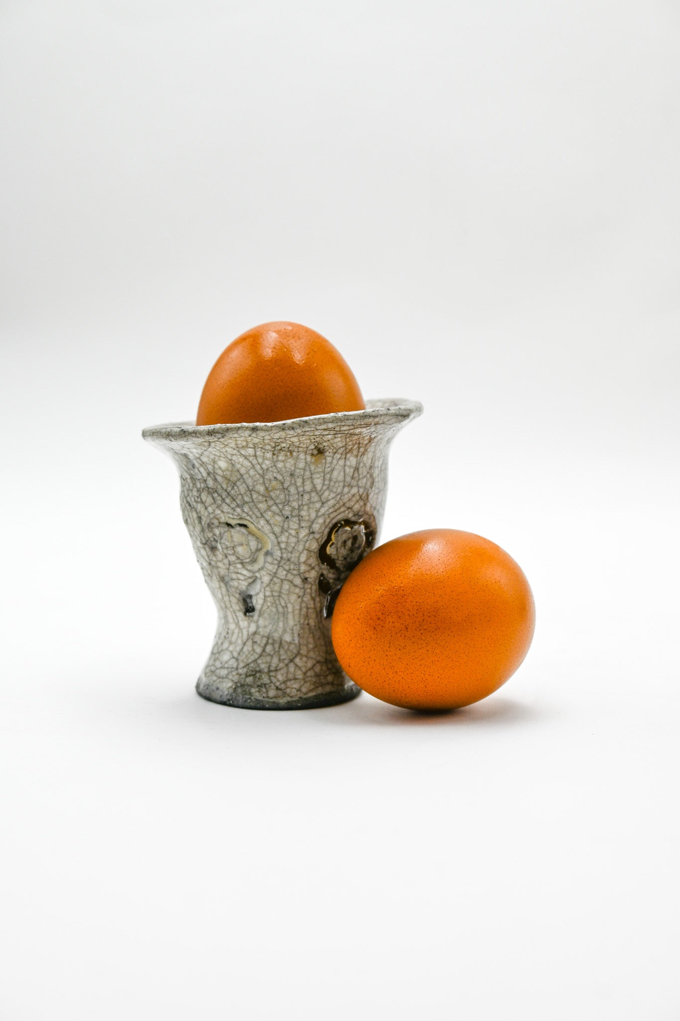 Raku Egg Cup 002