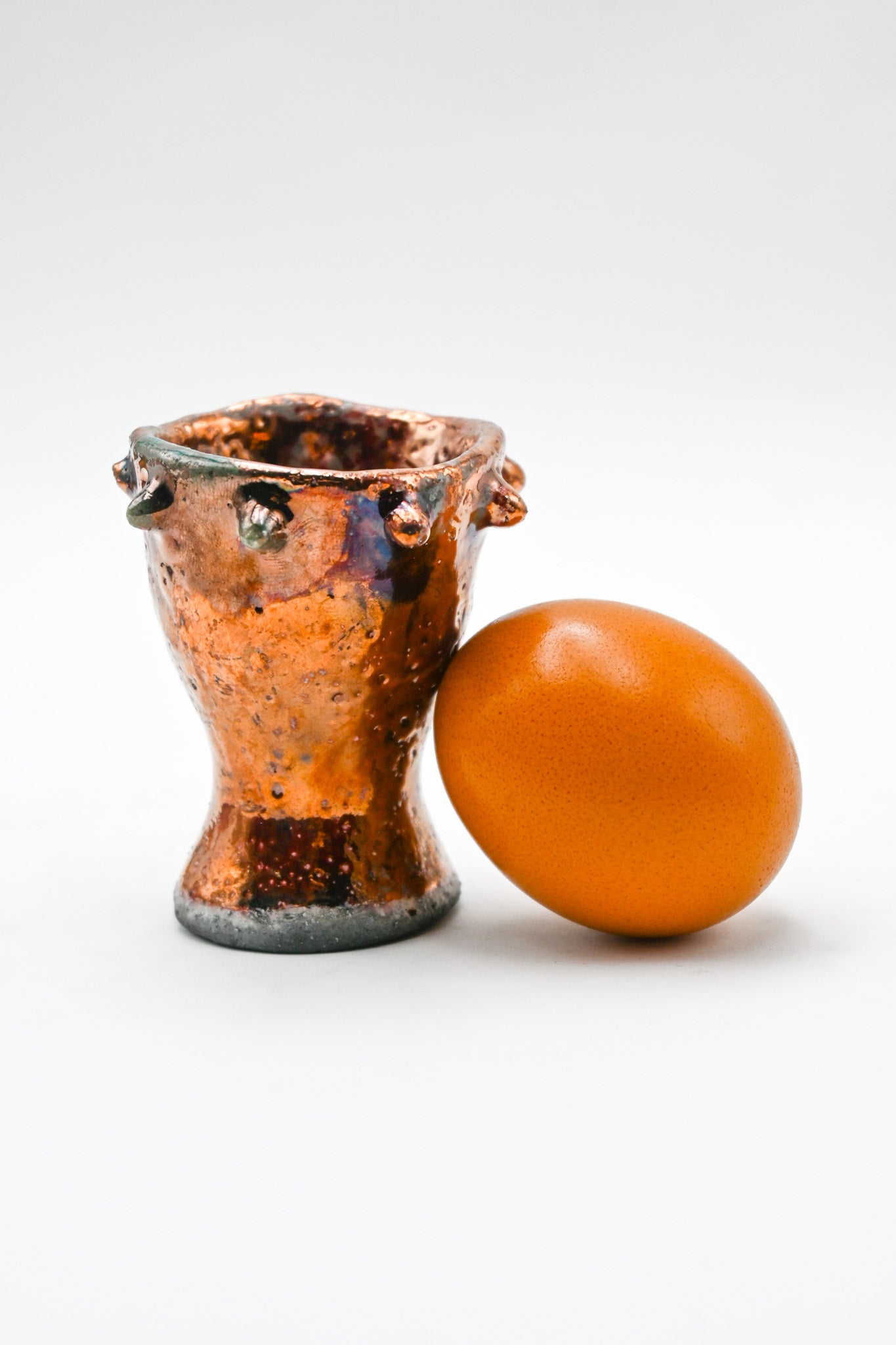 Raku Egg Cup 005