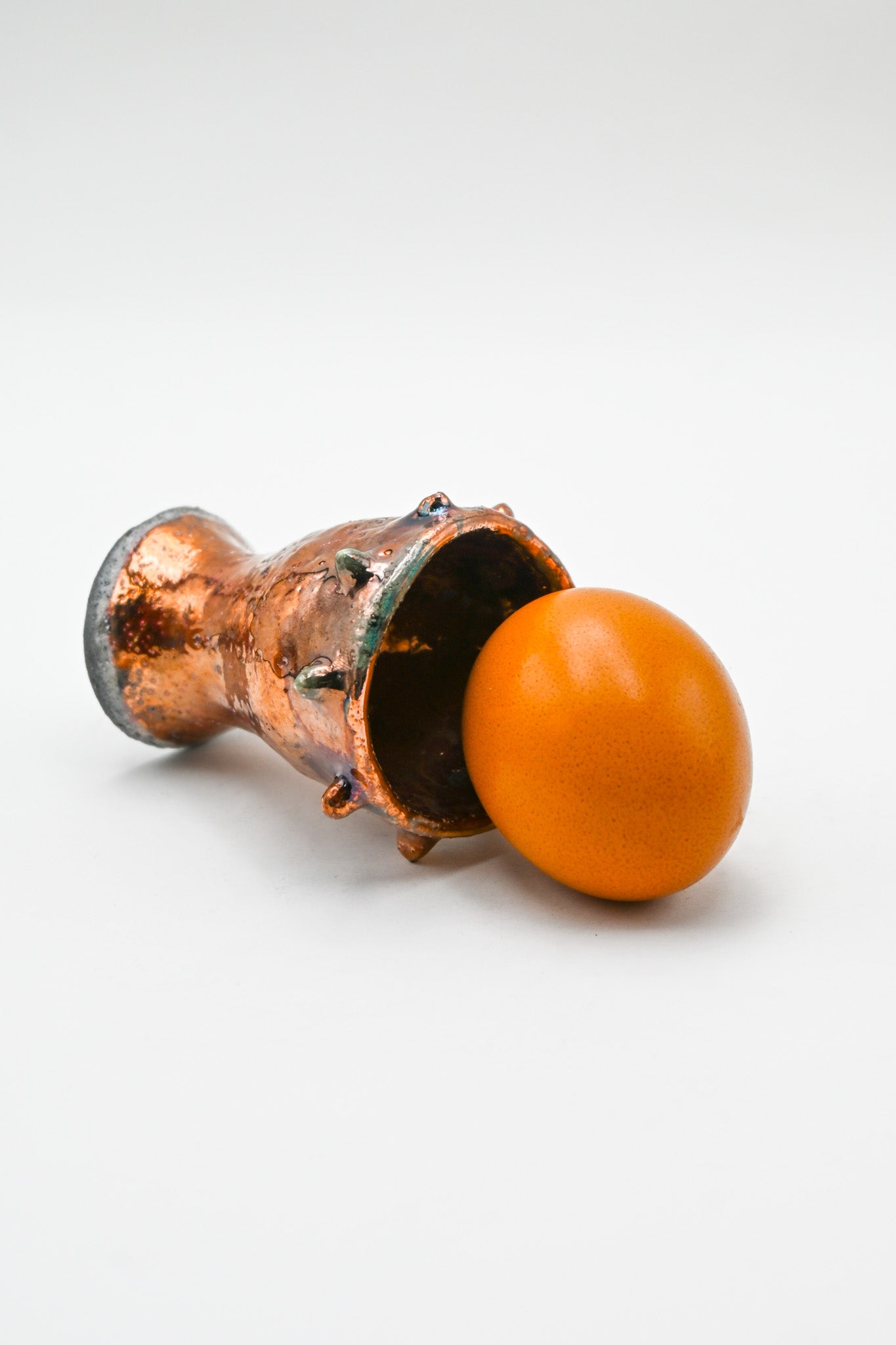 Raku Egg Cup 005