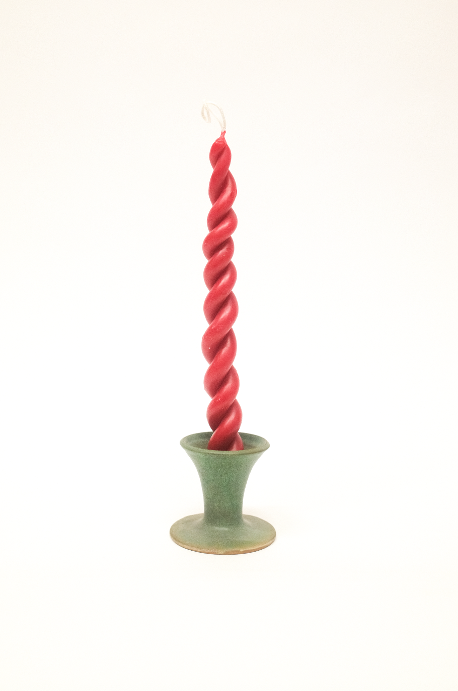 Twisted Beeswax Taper Candle