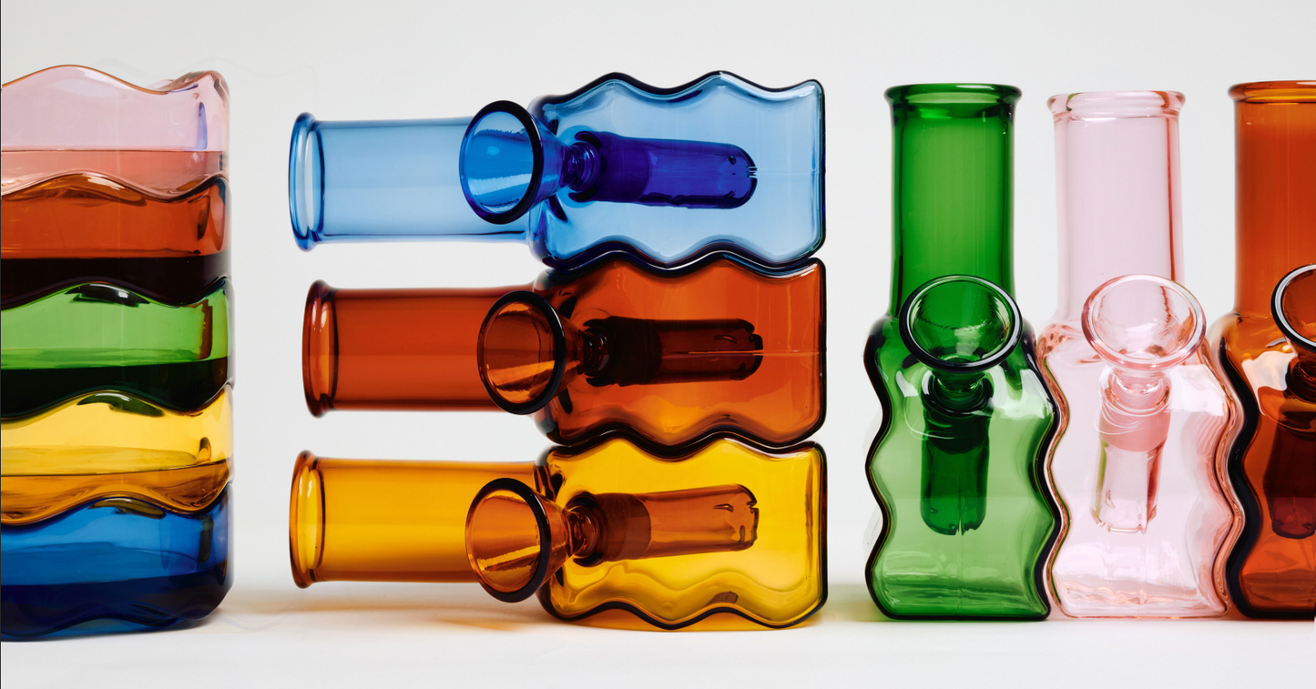 Yew Yew Mini Sunset Wavy Bong