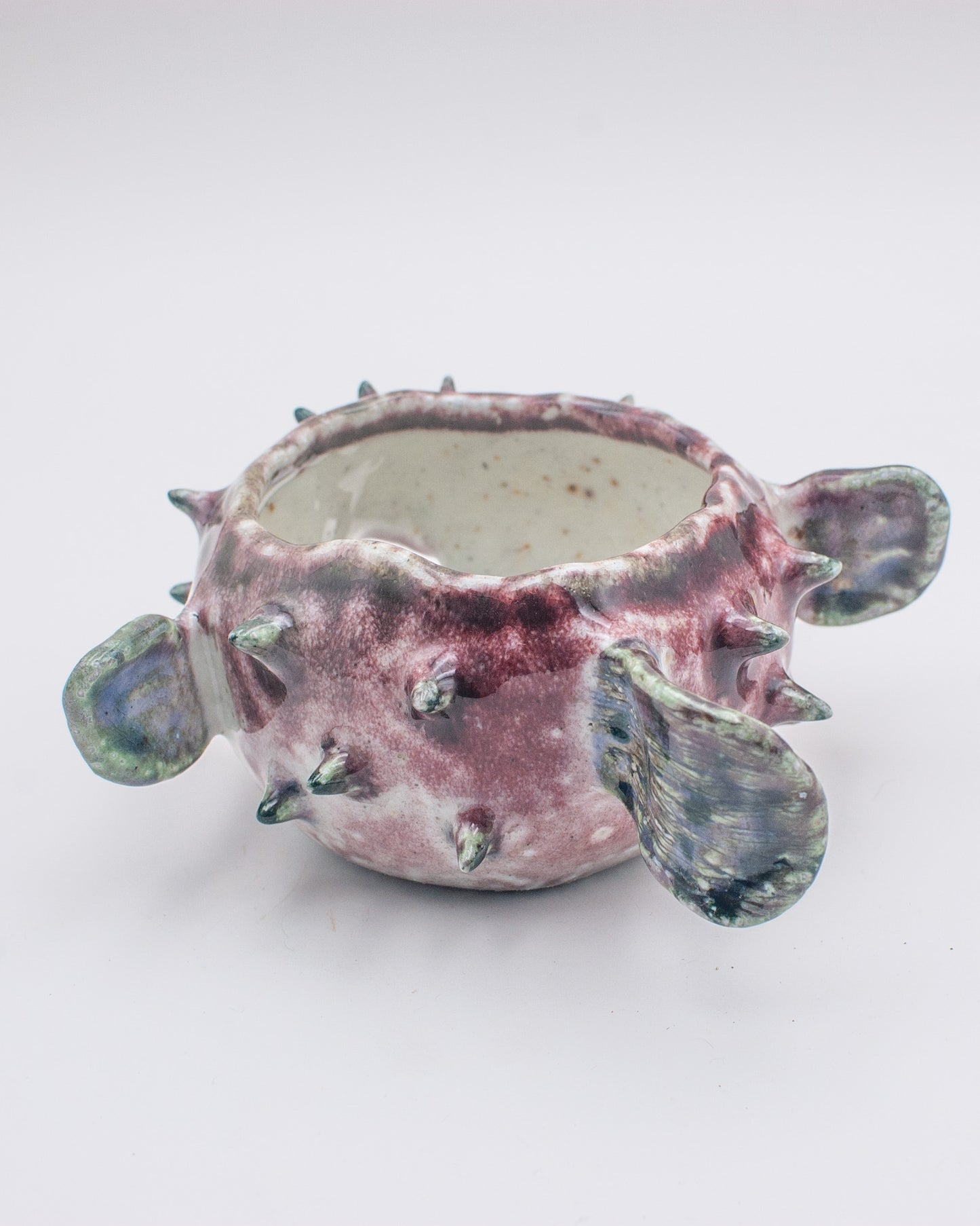 Soda Fired Mini Puffer Fish Planter 001