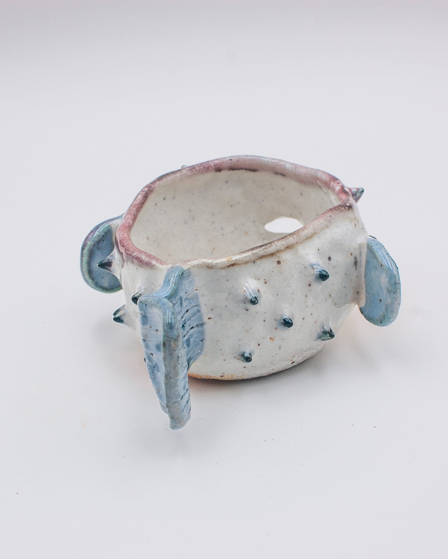Soda Fired Mini Puffer Fish Planter 001