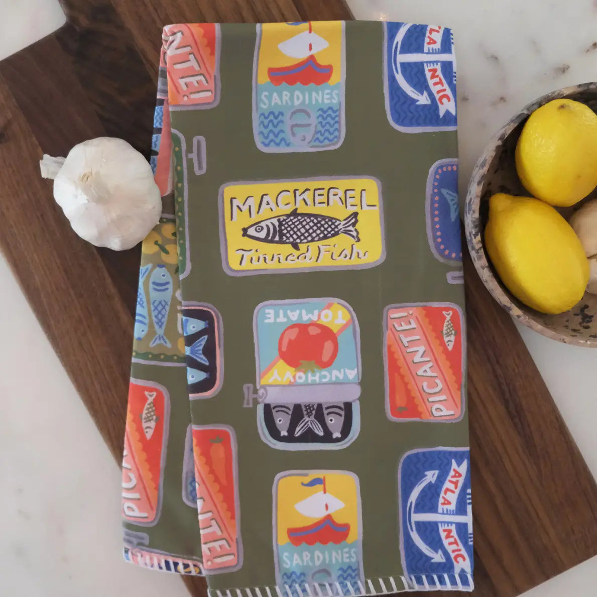 Tea Towel with Embroidered Detail