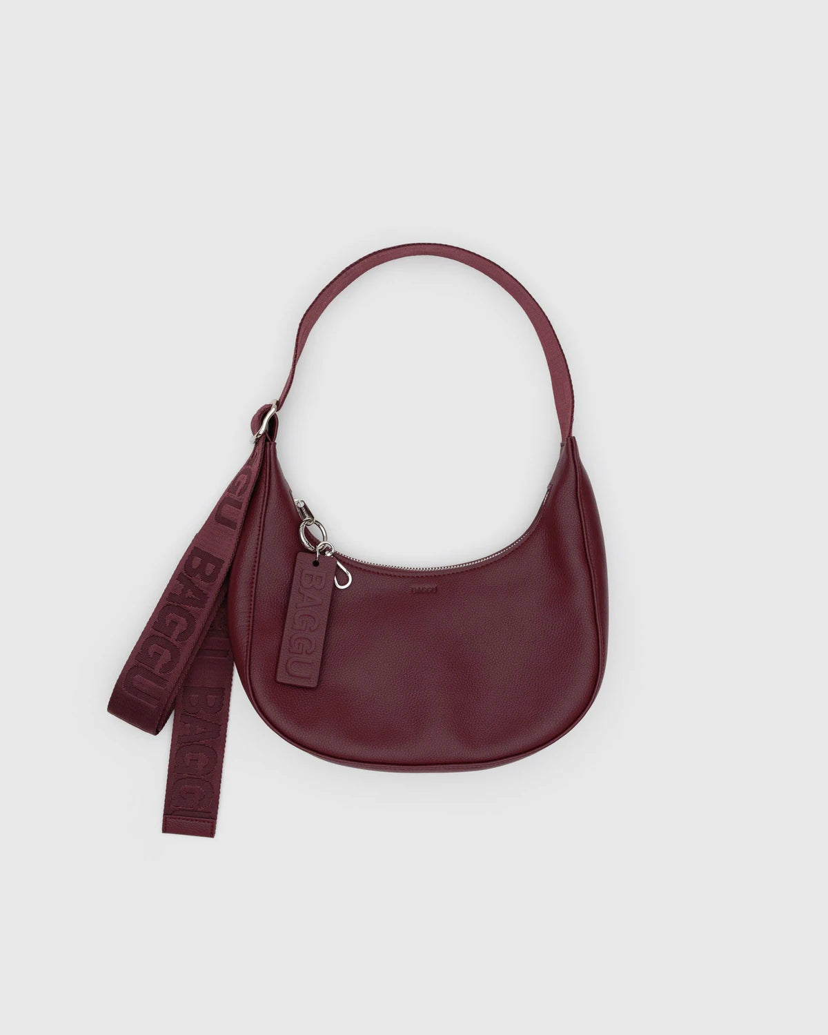 BAGGU Small Recycled Leather Crescent Bag