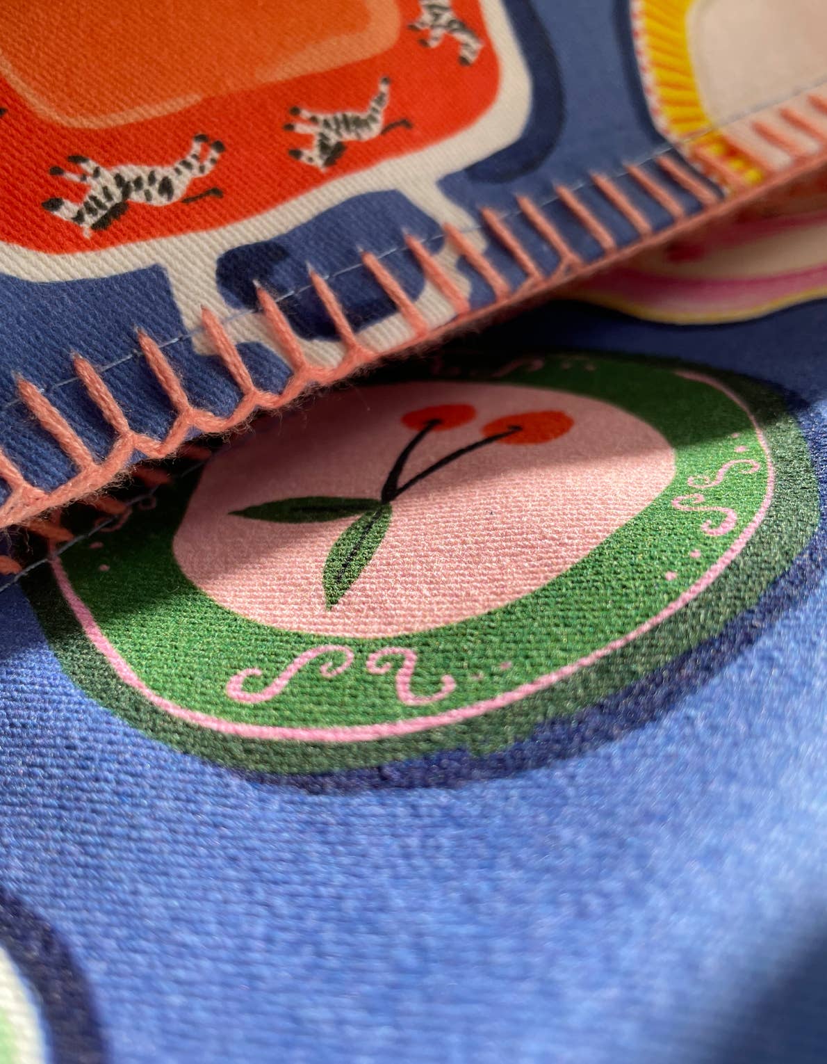 Tea Towel with Embroidered Detail