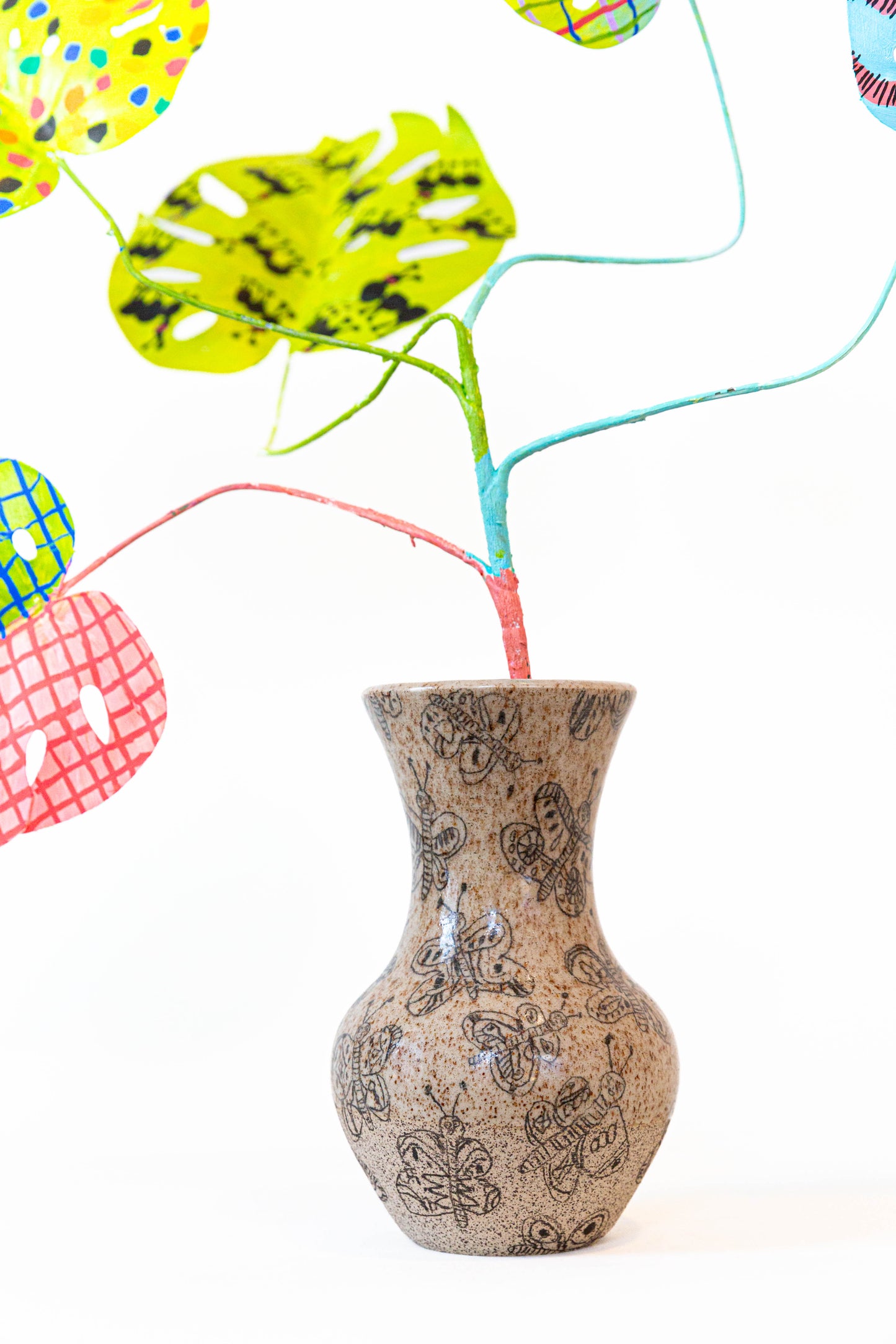 Butterfly Sketch Vase