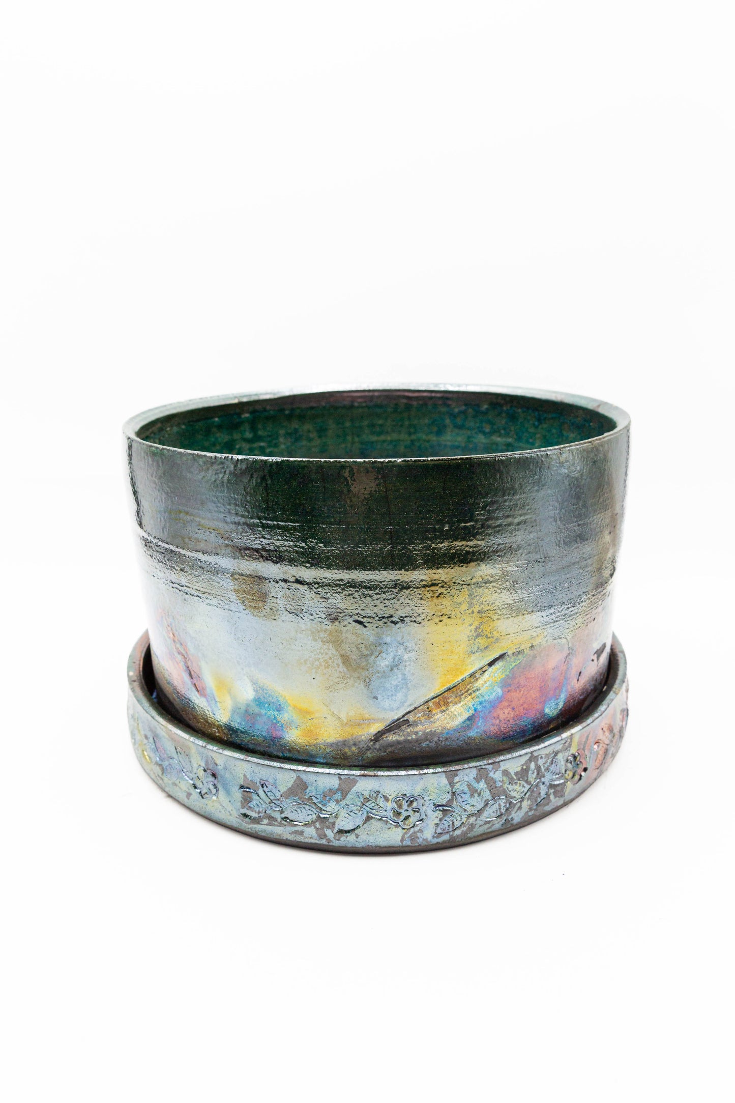 Raku Fired Planter 001