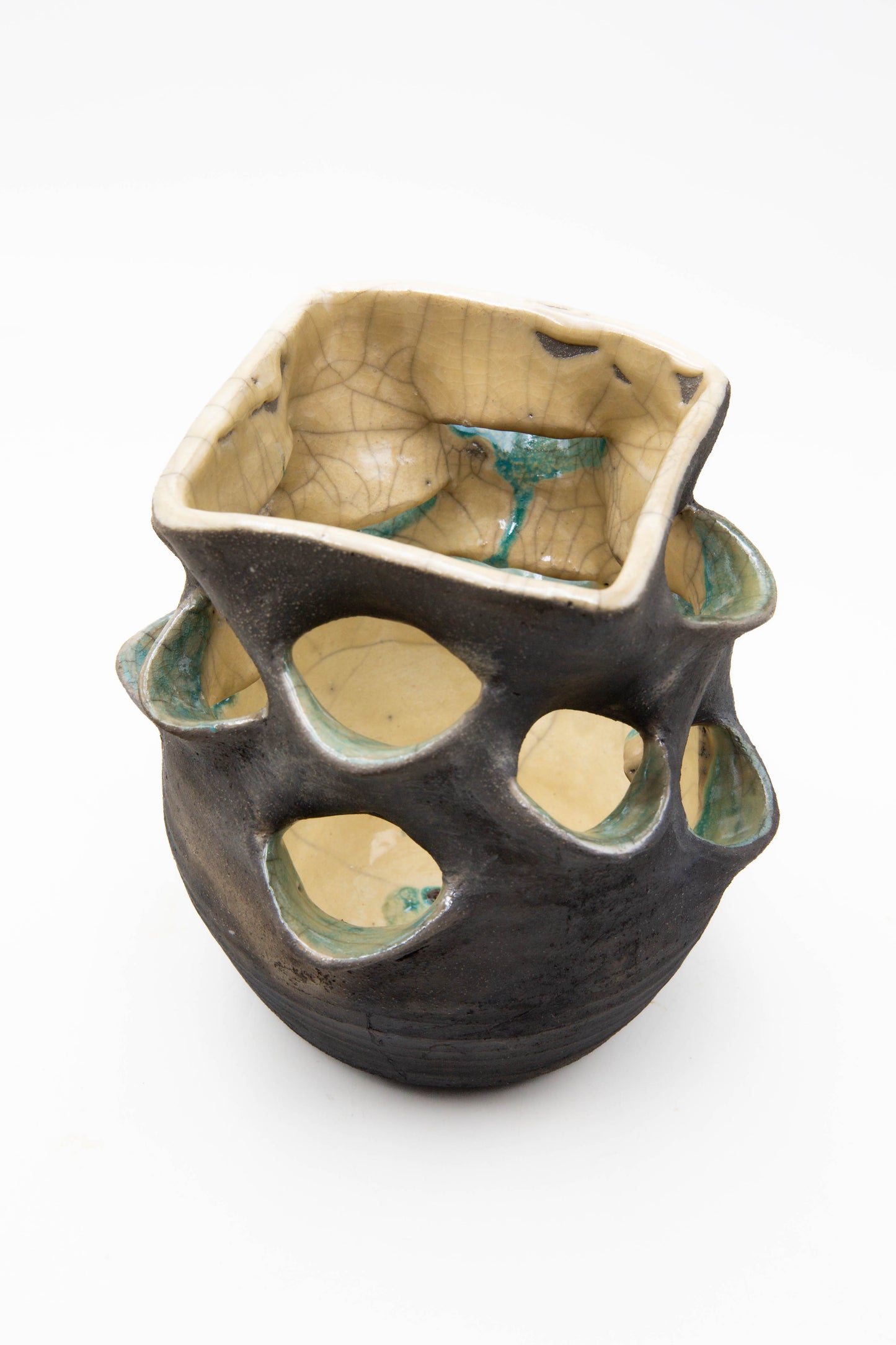 Raku Strawberry Planter 001