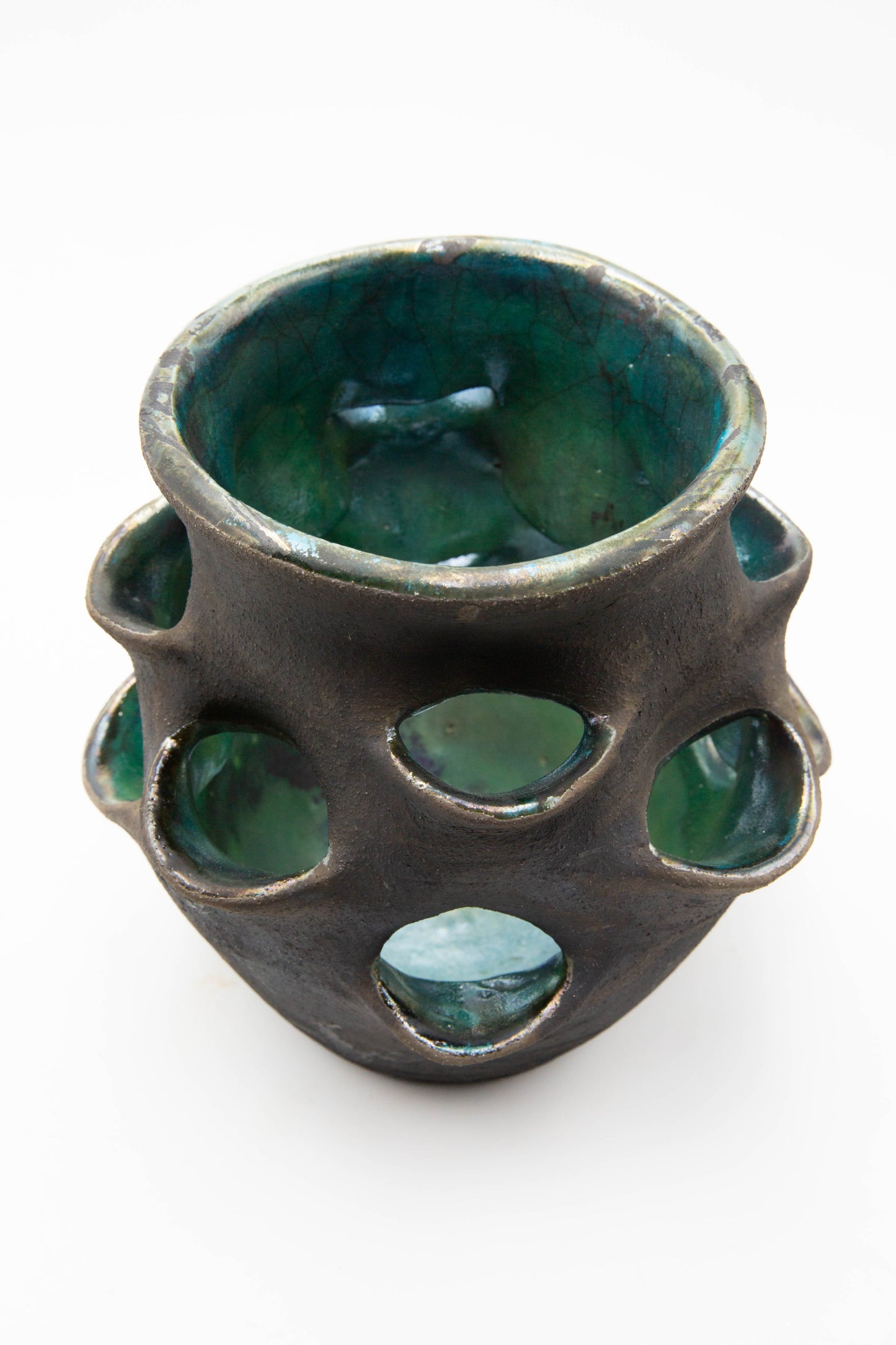 Raku Strawberry Planter 002