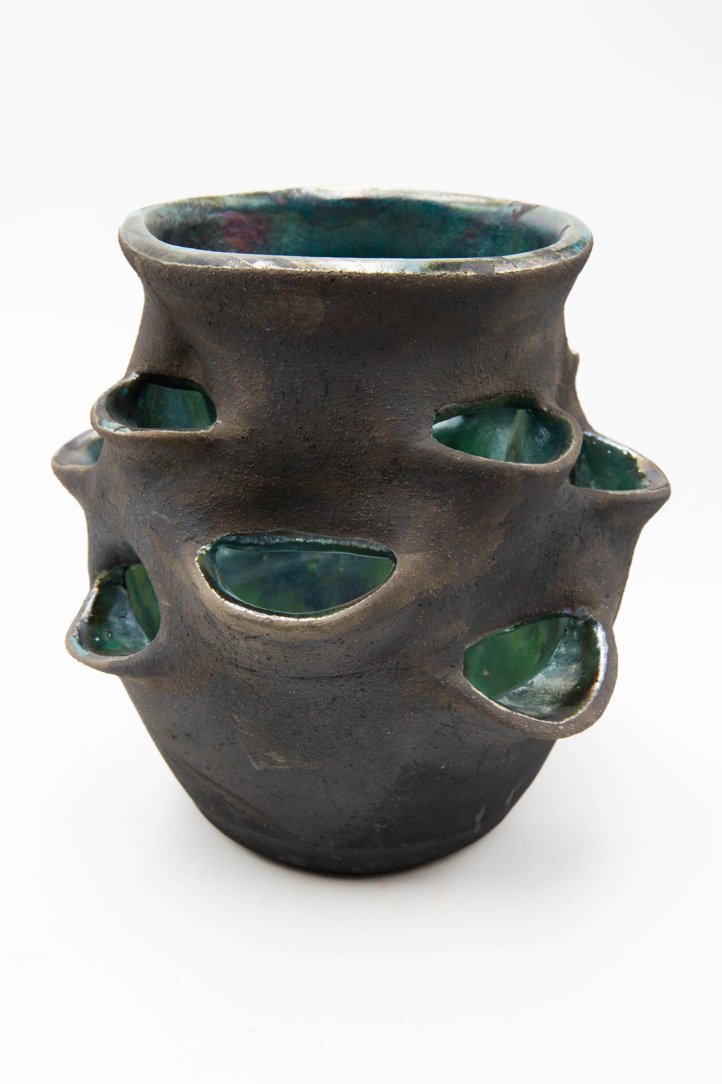 Raku Strawberry Planter 002