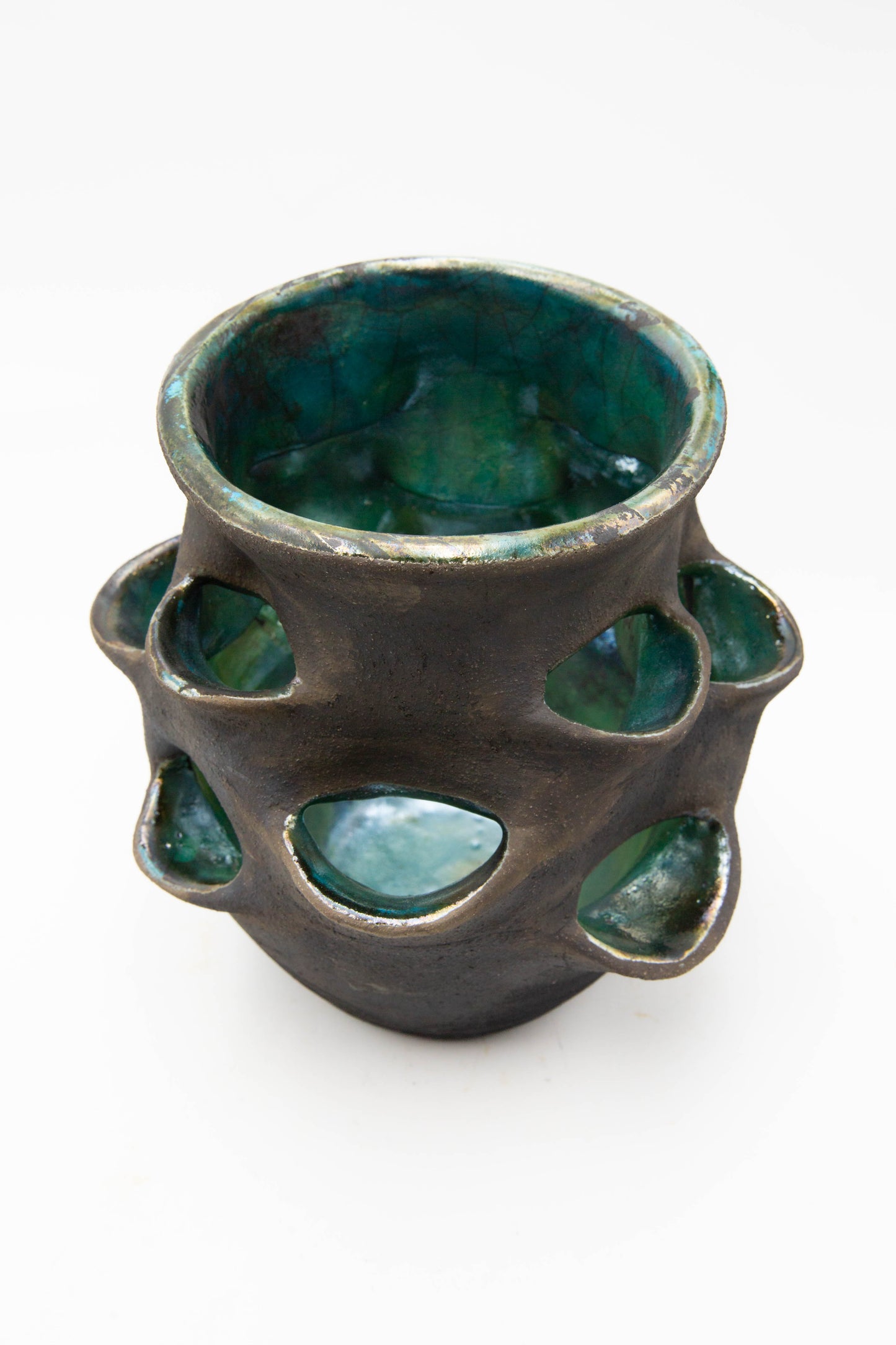 Raku Strawberry Planter 002