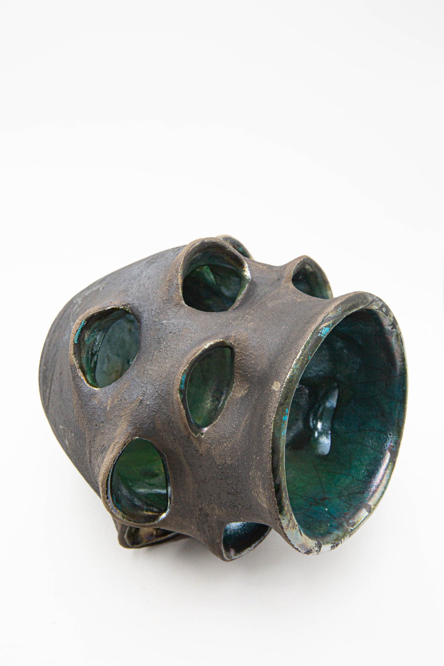 Raku Strawberry Planter 002