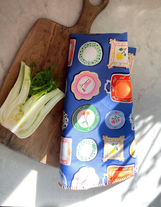 Tea Towel with Embroidered Detail