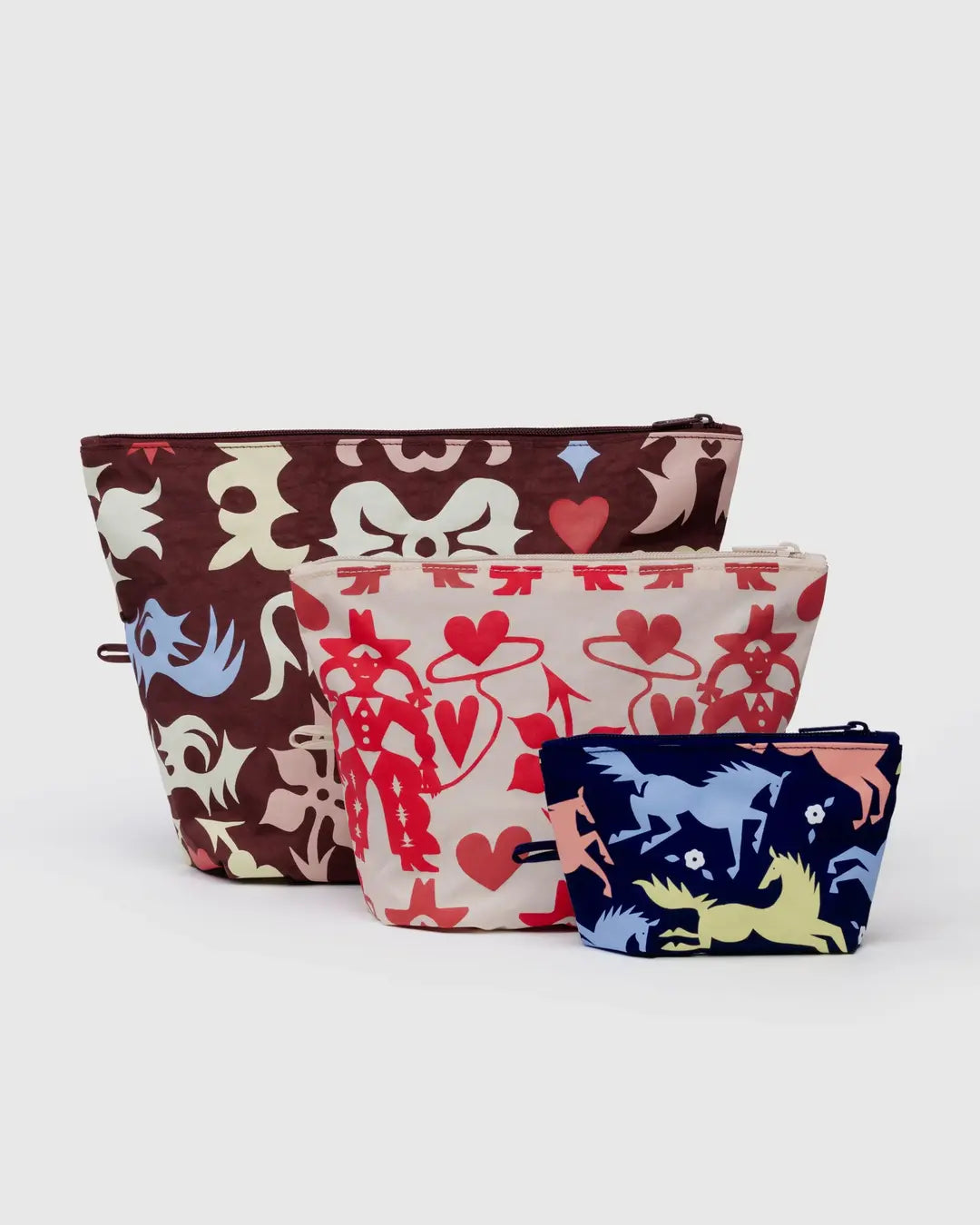BAGGU GO POUCH SET Goポーチ　バケーション カラーブロック Baggu Go Pouch Set – GOLDEN RULE GALLERY