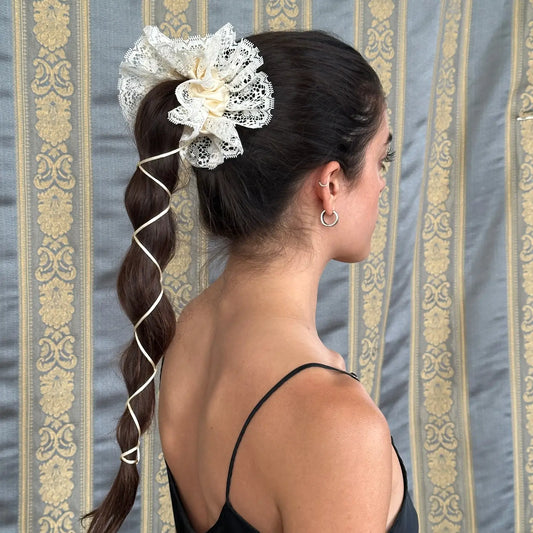 Lacy Peplum Scrunchie