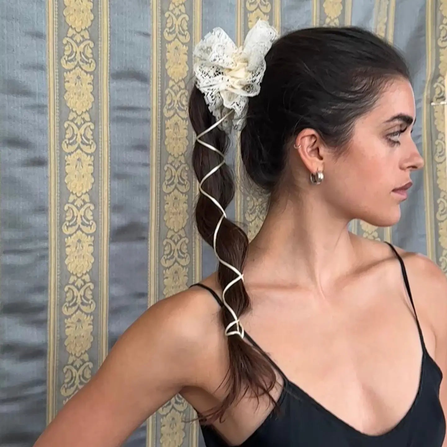 Lacy Peplum Scrunchie