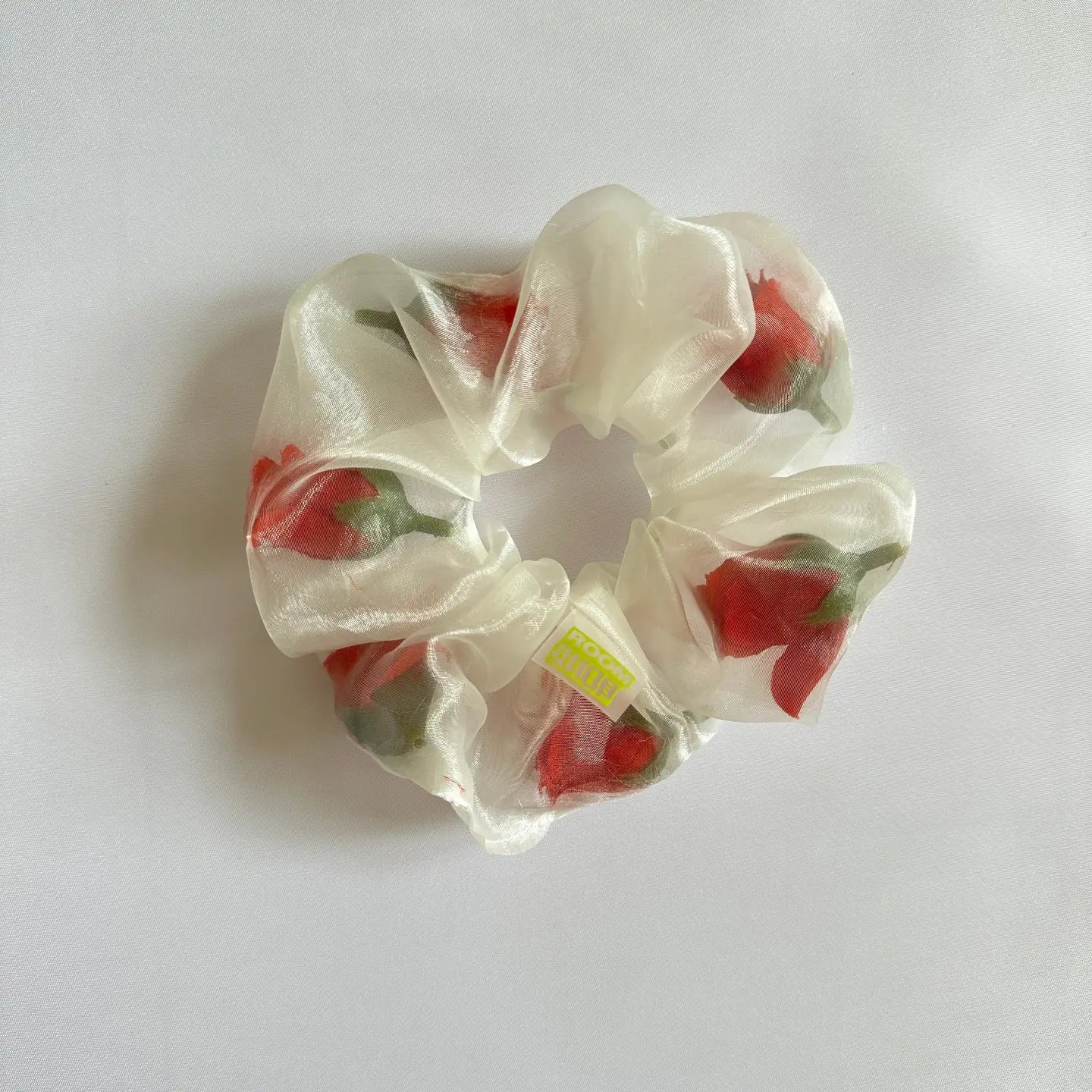 Mini Sheer Rose Stuffed Scrunchie