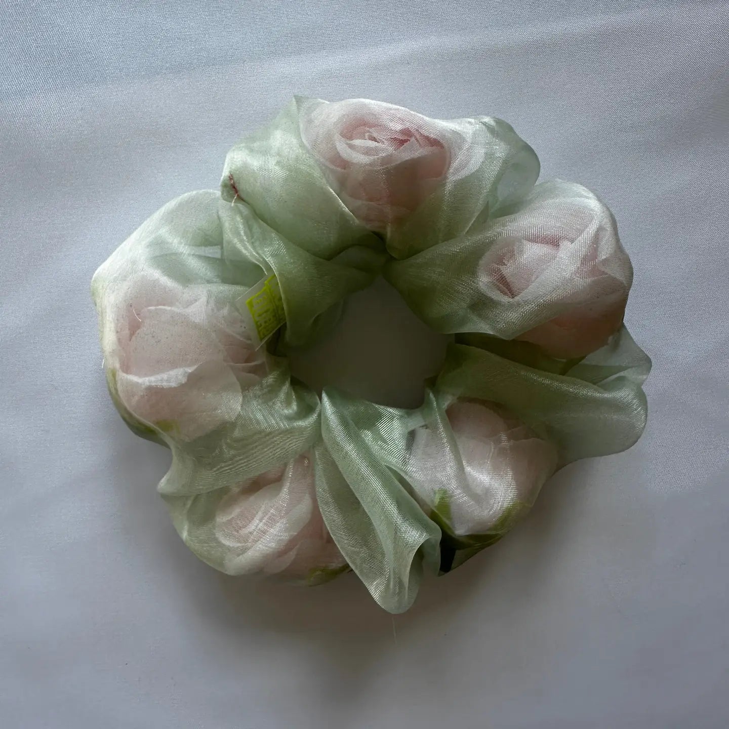 Mini Sheer Rose Stuffed Scrunchie