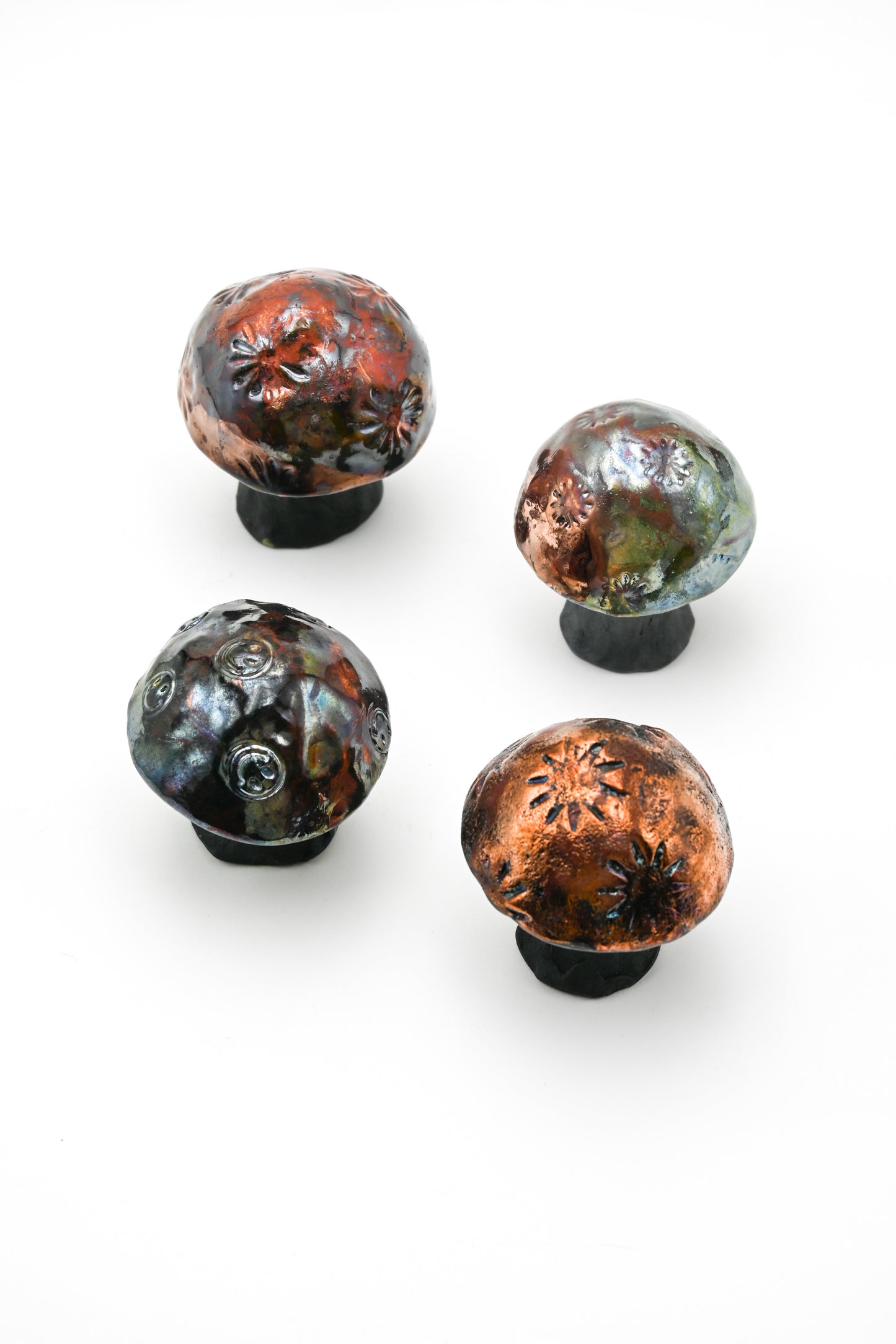 Raku Fired Mushrooms 001