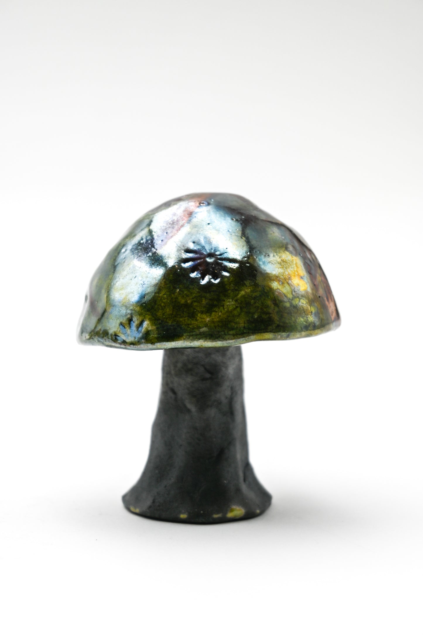Raku Fired Mushrooms 001