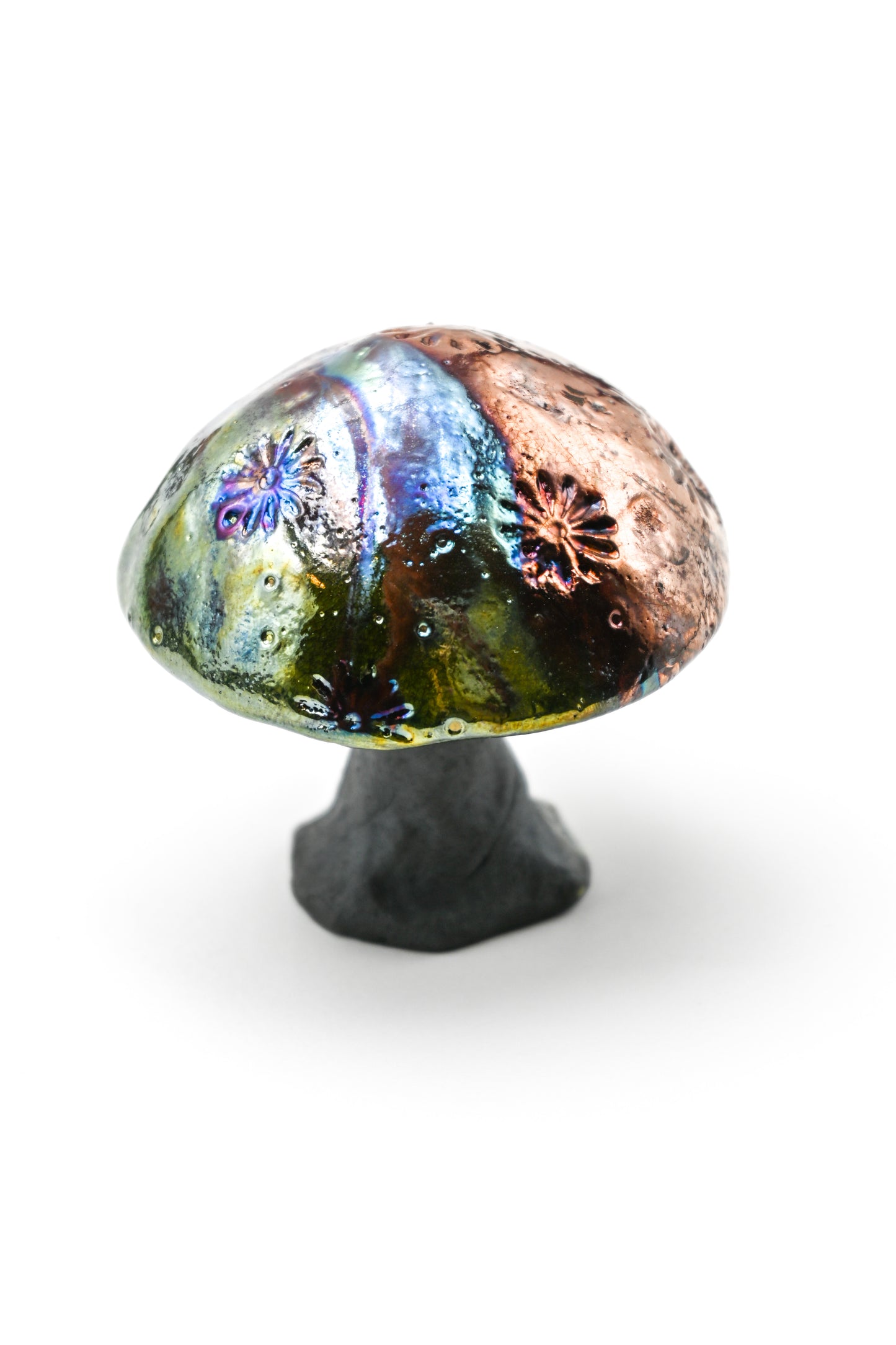 Raku Fired Mushrooms 001