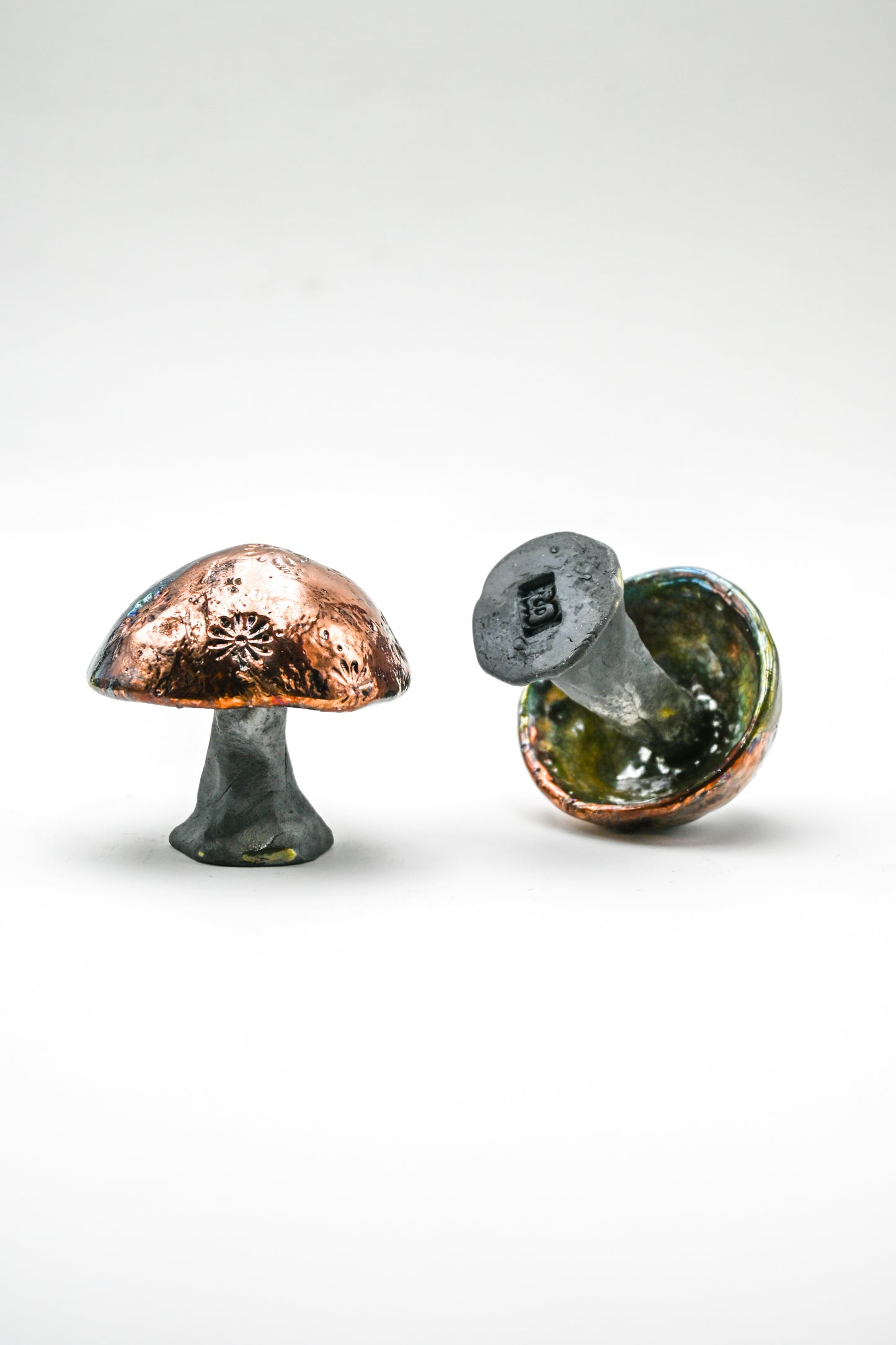 Raku Fired Mushrooms 001