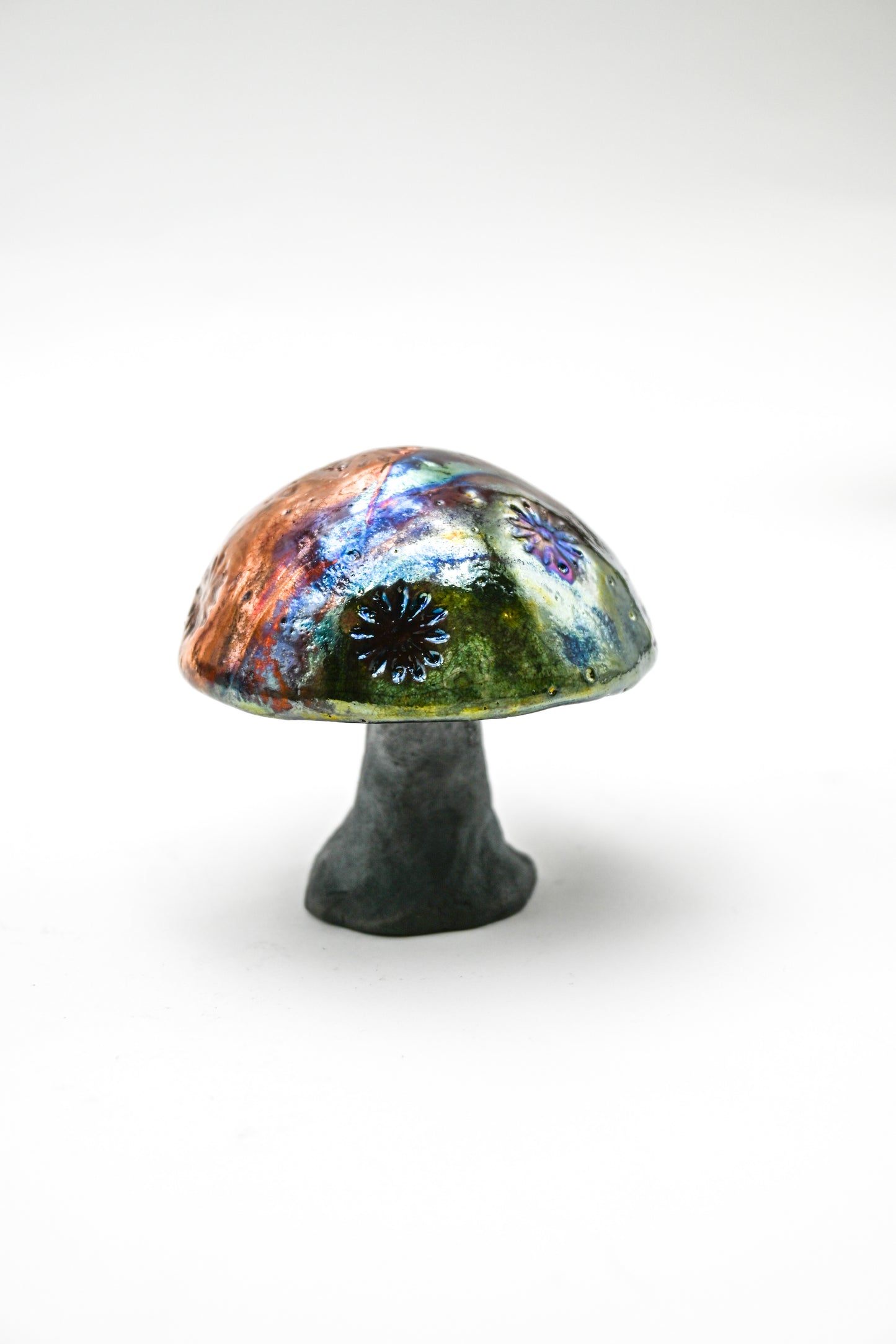 Raku Fired Mushrooms 001