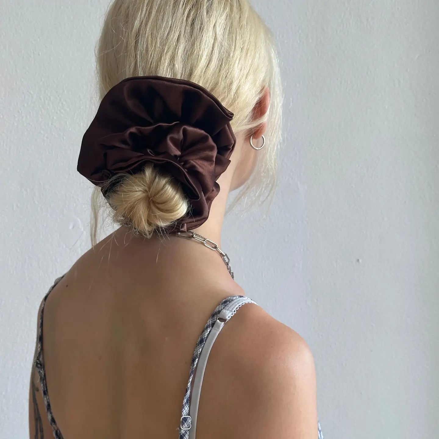 Satin Ruffle Scrunchie