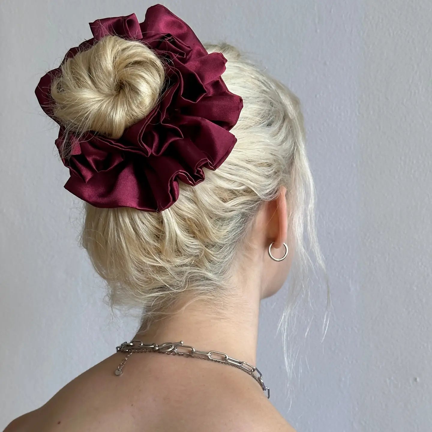 Satin Ruffle Scrunchie