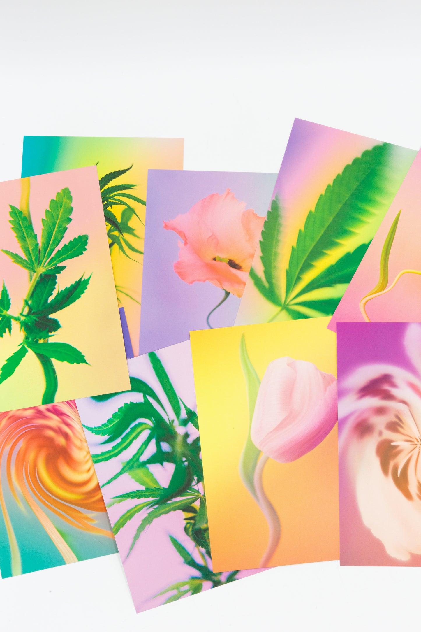 Broccoli Magazine Psychedelic Fleurs Postcard Print Set