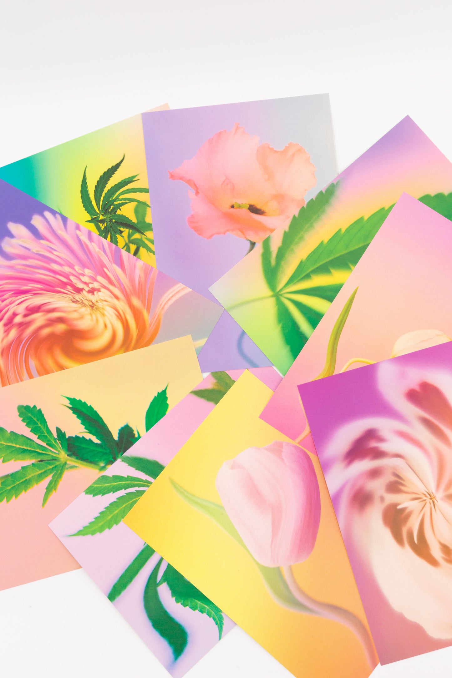 Broccoli Magazine Psychedelic Fleurs Postcard Print Set