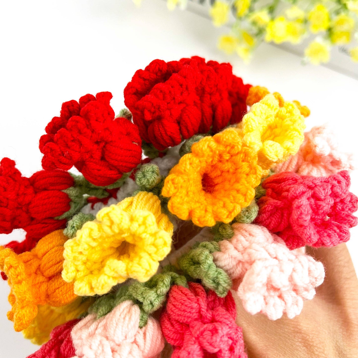 Handwoven Flower Hair Tie