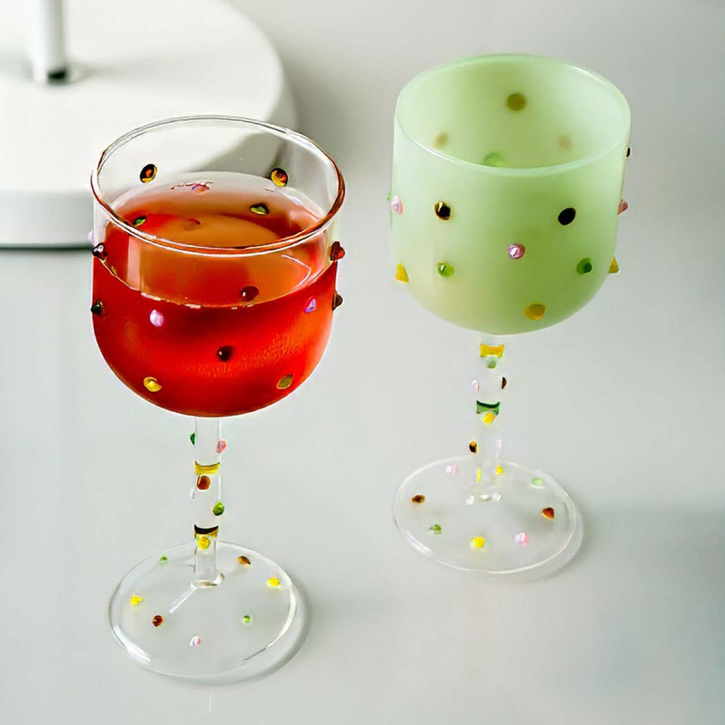 Dotted Wine Glass